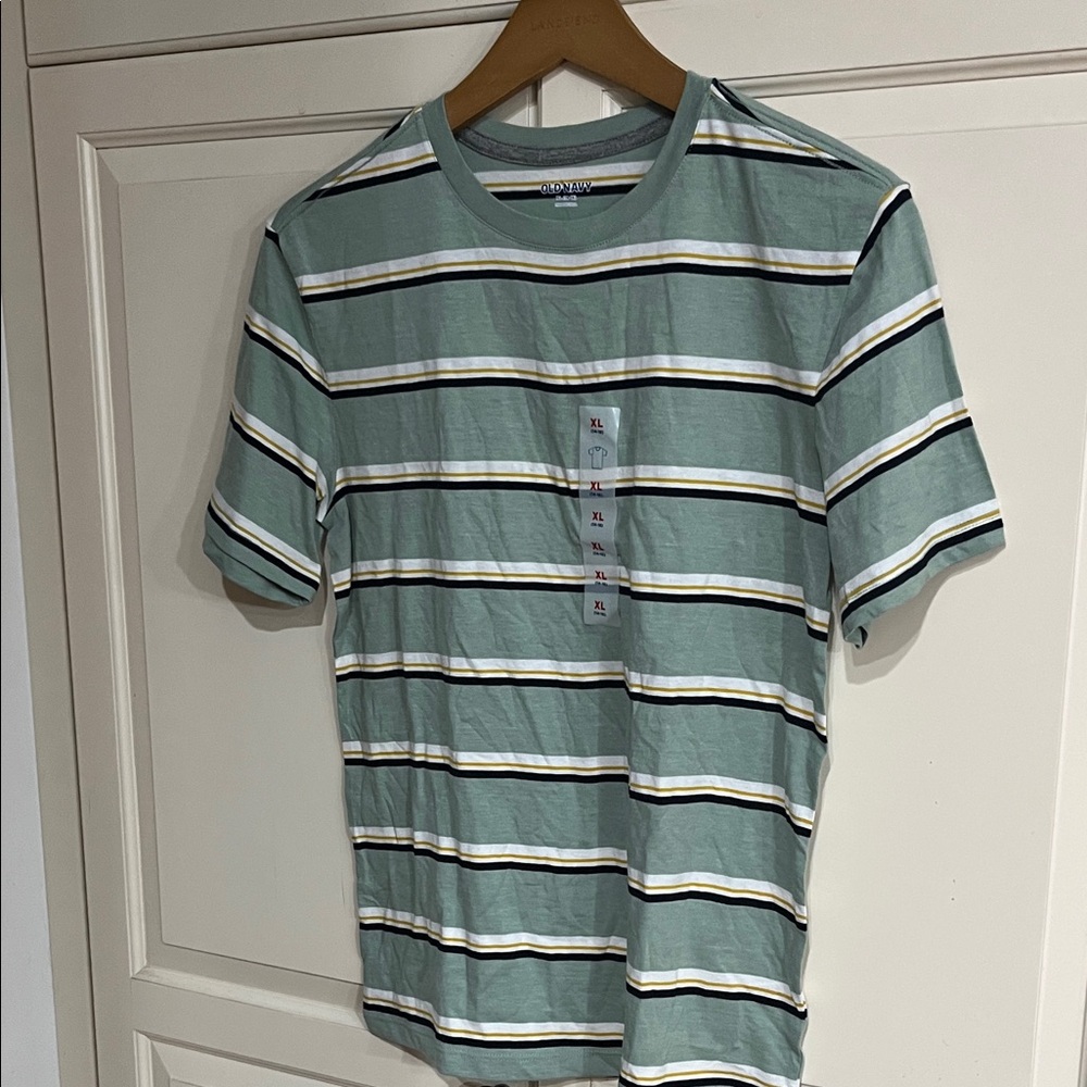 Old Navy Men's Teal Striped Tee